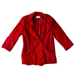 VINTAGE Wellington fashions Red Double-Breasted Kashmiracle coat